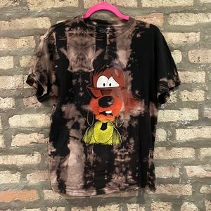 Hand Bleached Tie Dye Disney Max T-shirt